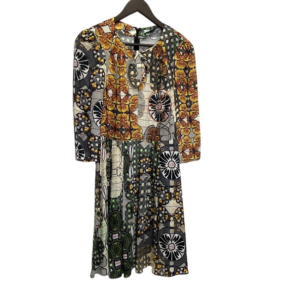 & Other Stories African Mood Dress Multicolour A-Line 3/4 Sleeve Size Sm… - Picture 9 of 16